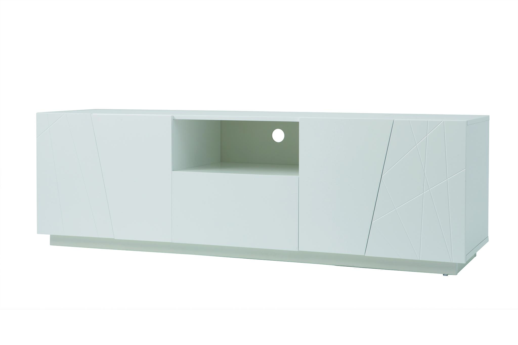 Mueble TV diseño lacado blanco mate ALESSIA