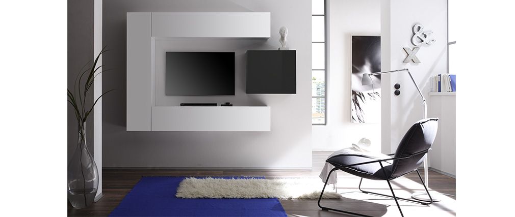 Elemento mural COLORED cuadrado gris antracita lacado